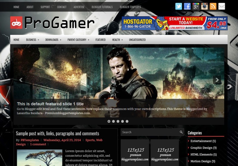 قالب ProGamer