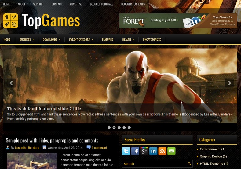 قالب TopGames