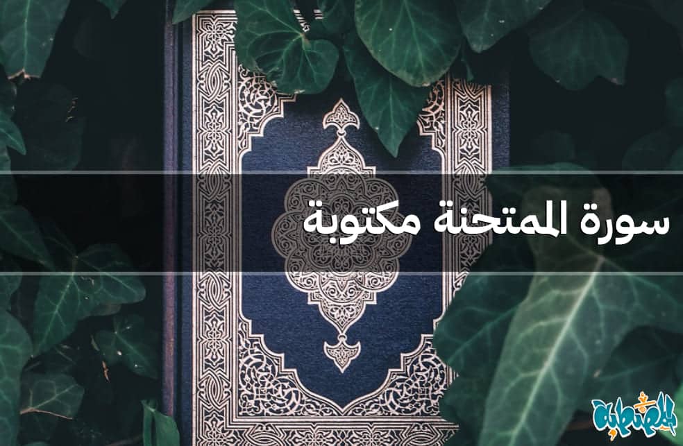 سورة الممتحنة مكتوبة